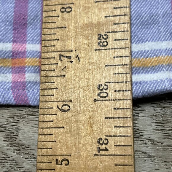 Cakeworthy x Disney Daisy Duck Flannel Shirt Womens Large White Purple Plaid - Picture 7 of 13